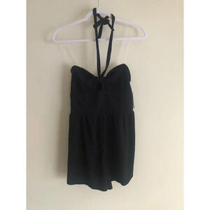 Wild fable Women’s black Terry Cloth halter Romper sz M